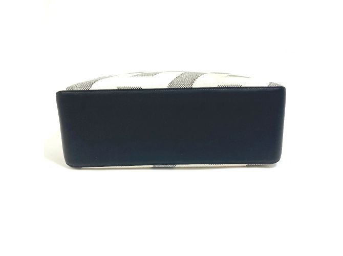Hermès Cabas Bias H 40 Ambié GM Handtasche Braun Schwarz Weiß - Ansicht 5