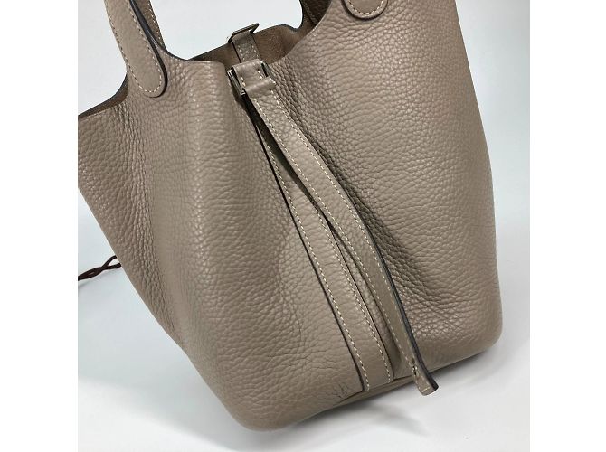 Hermès Picotin Lock PM 18 Tote Bag Braun Grau - Ansicht 16