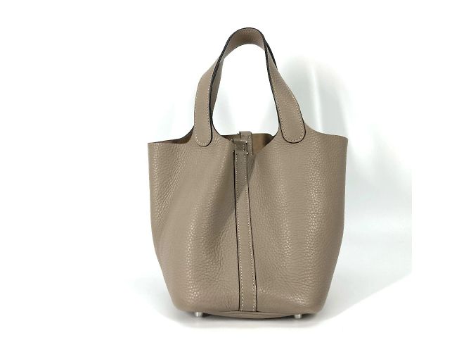Hermès Picotin Lock PM 18 Tote Bag Braun Grau - Ansicht 2