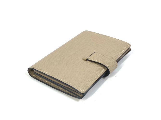 Hermès Bifold Bearn Mini Visitenkartenetui Beige - Ansicht 4