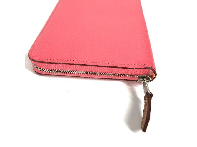 Cartera con cremallera redonda Azap Long Silk'in de Hermès Rosa - vista 10