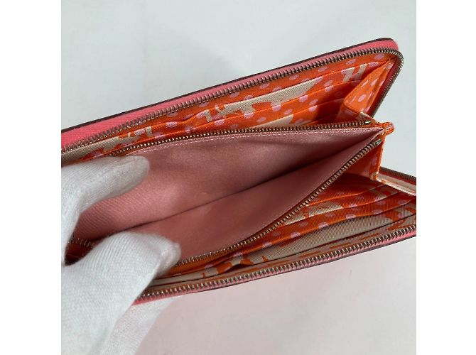Cartera con cremallera redonda Azap Long Silk'in de Hermès Rosa - vista 13