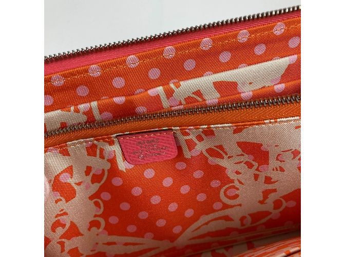Cartera con cremallera redonda Azap Long Silk'in de Hermès Rosa - vista 15