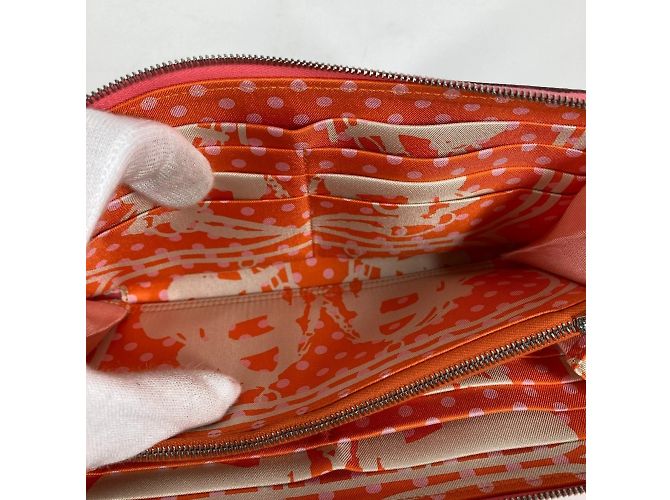 Cartera con cremallera redonda Azap Long Silk'in de Hermès Rosa - vista 17