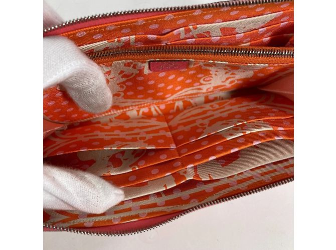 Cartera con cremallera redonda Azap Long Silk'in de Hermès Rosa - vista 18