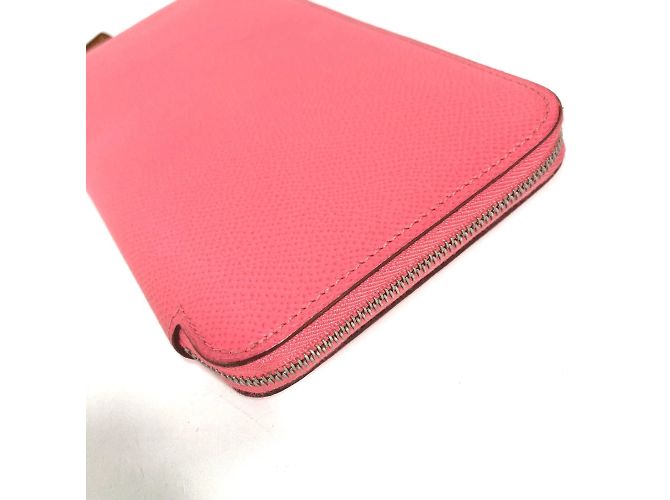 Cartera con cremallera redonda Azap Long Silk'in de Hermès Rosa - vista 5
