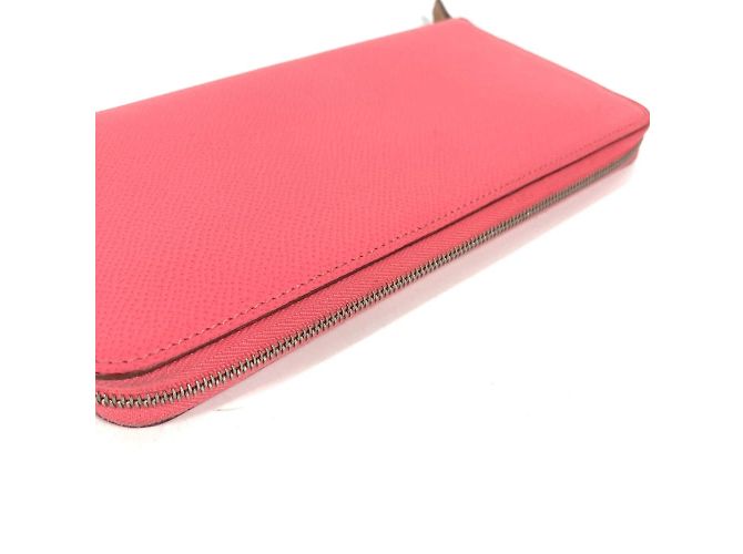 Cartera con cremallera redonda Azap Long Silk'in de Hermès Rosa - vista 6