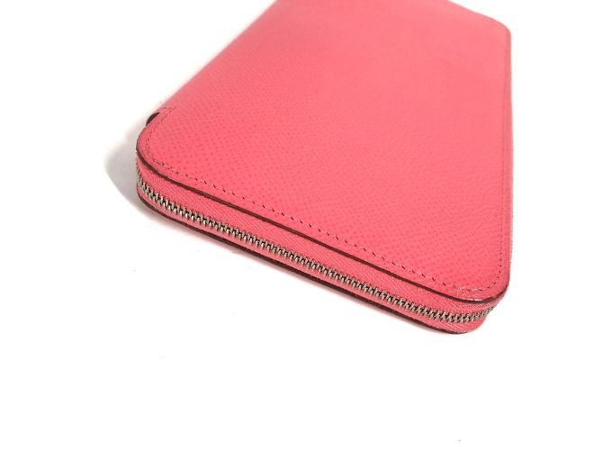 Cartera con cremallera redonda Azap Long Silk'in de Hermès Rosa - vista 7