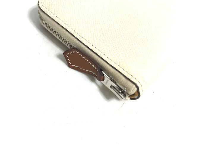 Monedero de seda Hermès Blanco - vista 2