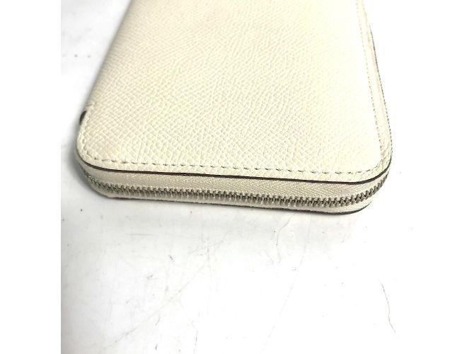 Monedero de seda Hermès Blanco - vista 4