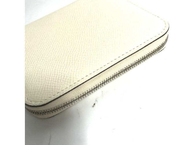 Monedero de seda Hermès Blanco - vista 6