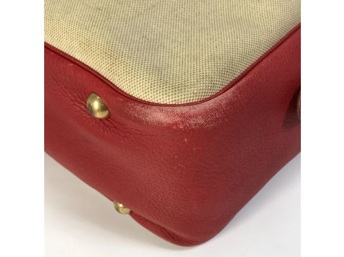 Borsa a spalla Victoria Square di Hermès Rosso Beige - vista 6