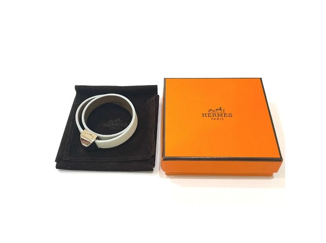 Bracciale Double Tour Medor Infinie di Hermès Bianco - vista 10
