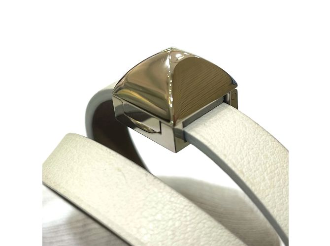 Bracciale Double Tour Medor Infinie di Hermès Bianco - vista 3