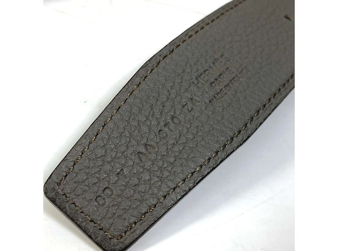 H-Gürtel aus Togo-Leder in Ash Au Carré von Hermès Braun - Ansicht 13