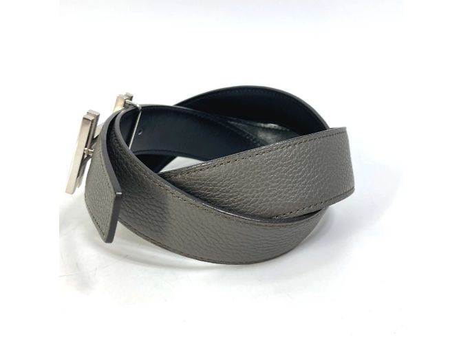 H-Gürtel aus Togo-Leder in Ash Au Carré von Hermès Braun - Ansicht 2