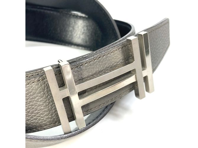 H-Gürtel aus Togo-Leder in Ash Au Carré von Hermès Braun - Ansicht 5
