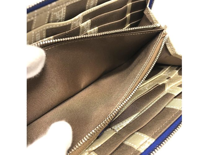 Cartera con cremallera redonda Azap Long Silk'in de Hermès Azul - vista 10