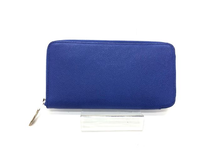 Cartera con cremallera redonda Azap Long Silk'in de Hermès Azul - vista 2
