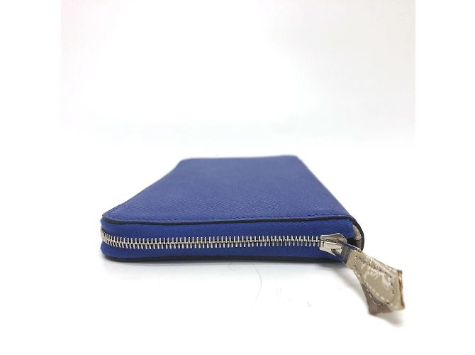Cartera con cremallera redonda Azap Long Silk'in de Hermès Azul - vista 3