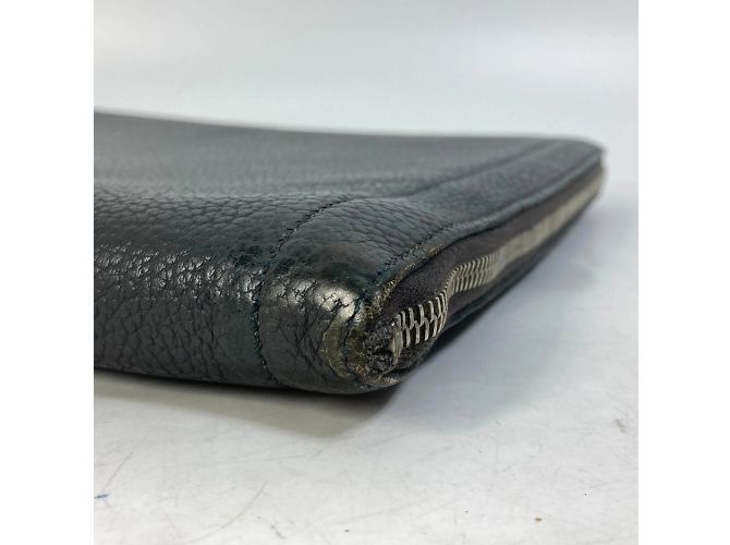 Pochette en cuir gris Hermès Marron - vue 5