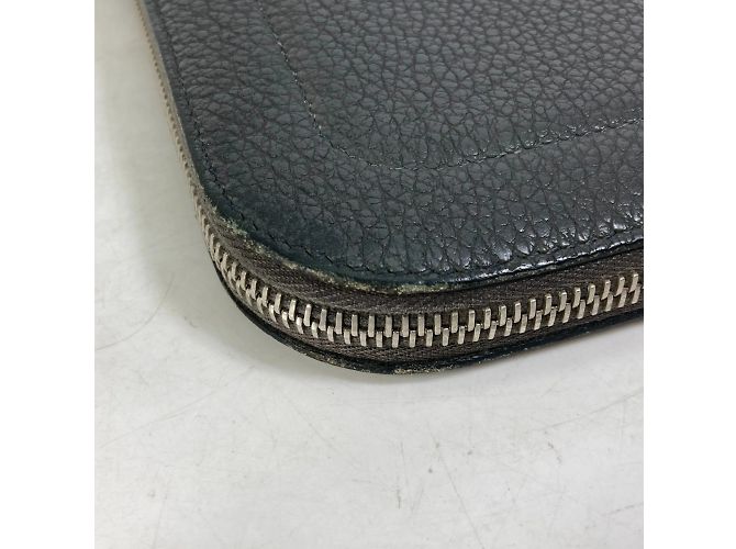 Pochette en cuir gris Hermès Marron - vue 6
