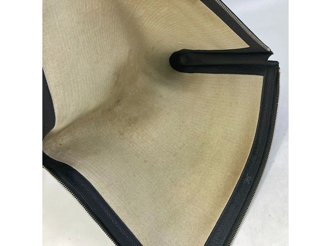 Pochette en cuir gris Hermès Marron - vue 7