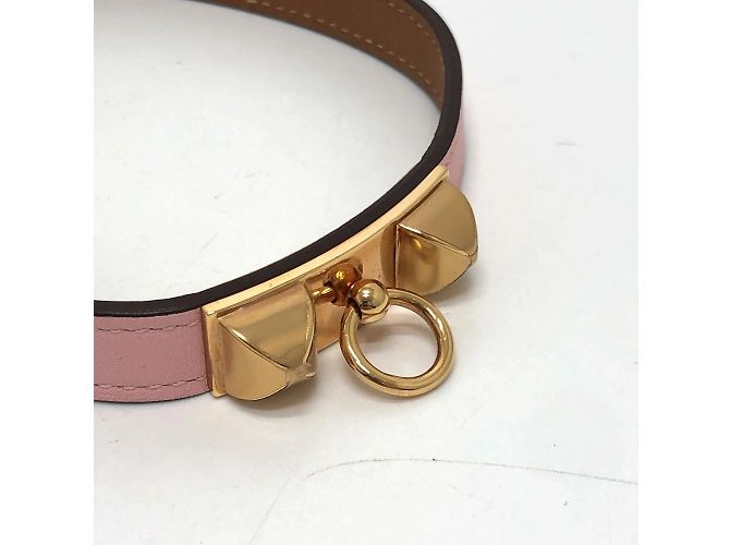 Hermès Bracciale Charm a Doppio Giro 2 File Hermes Rival Rosa - vista 2