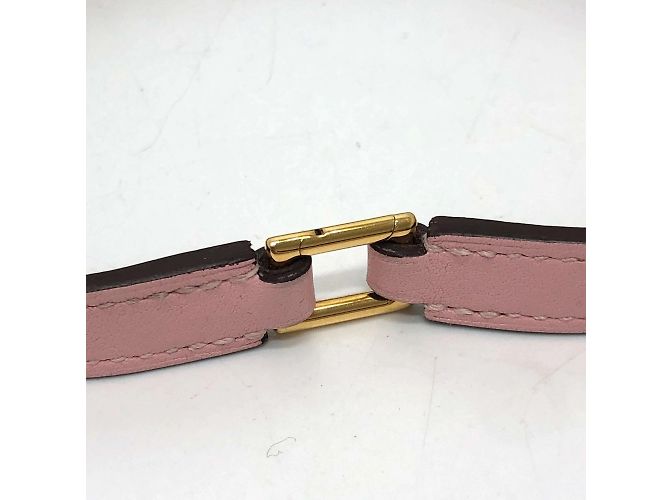 Hermès Bracciale Charm a Doppio Giro 2 File Hermes Rival Rosa - vista 3