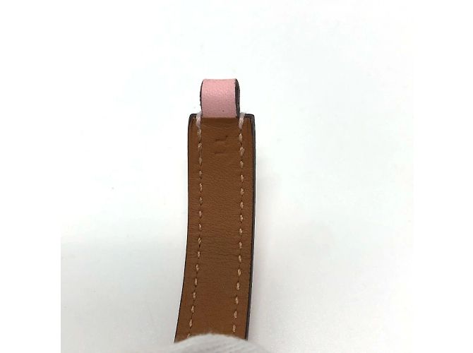 Hermès Bracciale Charm a Doppio Giro 2 File Hermes Rival Rosa - vista 5