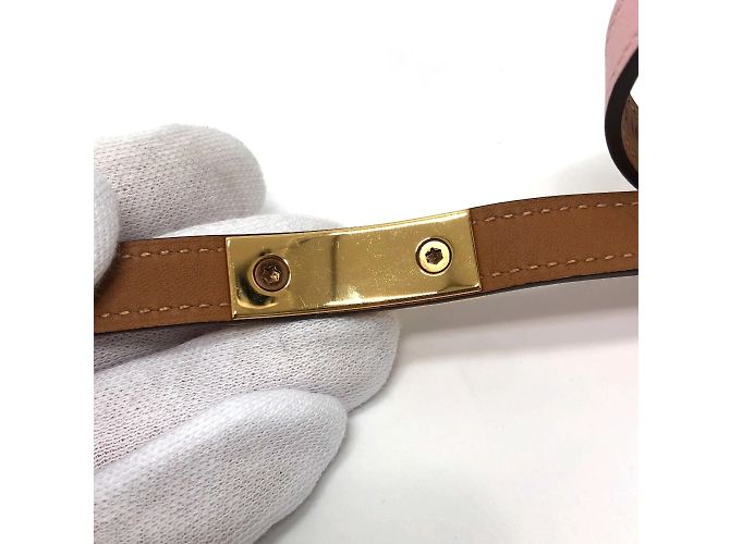 Hermès Bracciale Charm a Doppio Giro 2 File Hermes Rival Rosa - vista 6