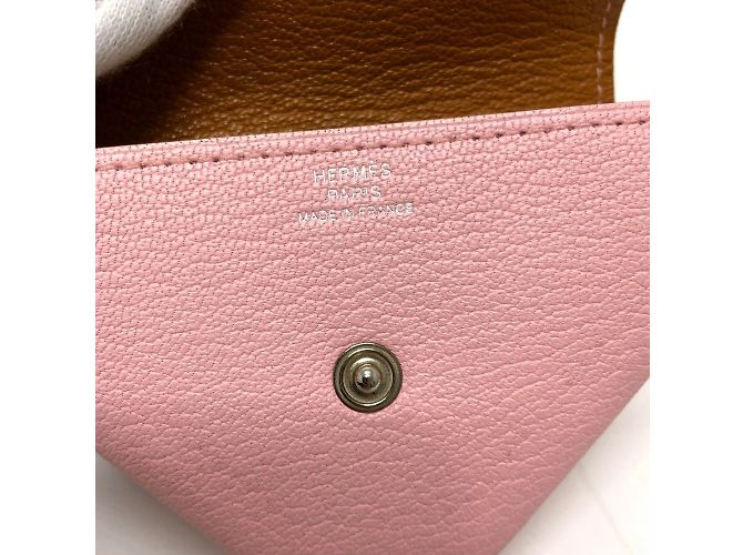 Monedero Quatre Coin Levain de Hermès Rosa - vista 7