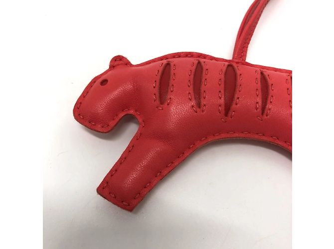 Hermès Tiger Lulu Handtaschen-Anhänger Rot - Ansicht 3