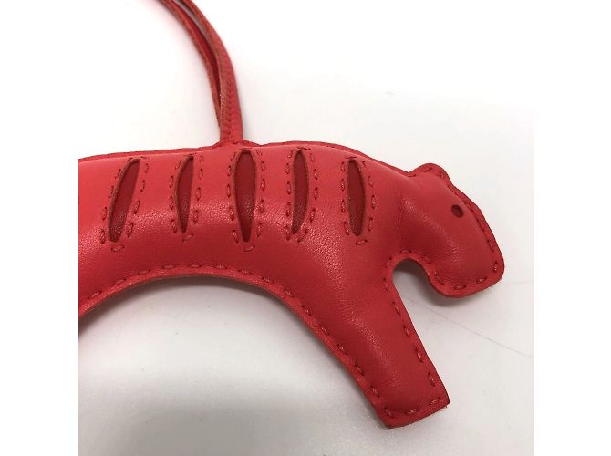 Hermès Tiger Lulu Handtaschen-Anhänger Rot - Ansicht 7