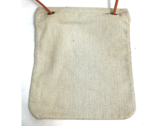 Borsa a Spalla Aline PM Logo di Hermès Beige Arancione - vista 6
