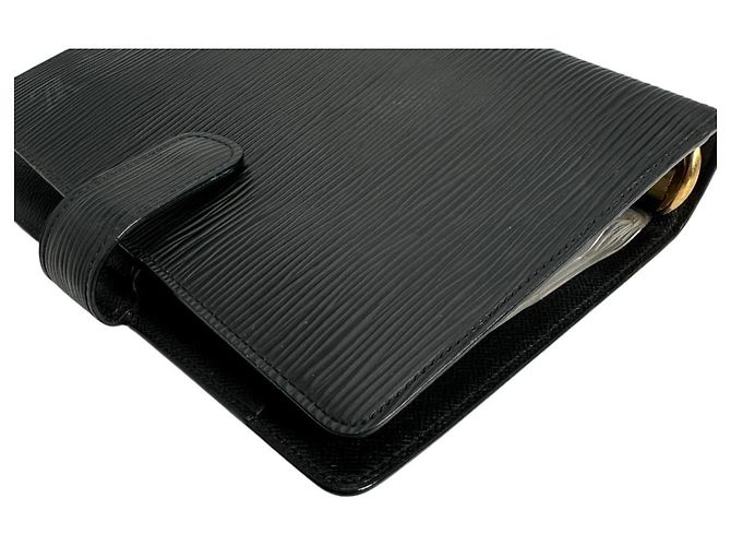 Couverture de planificateur MM en cuir Epi Louis Vuitton Noir - vue 5