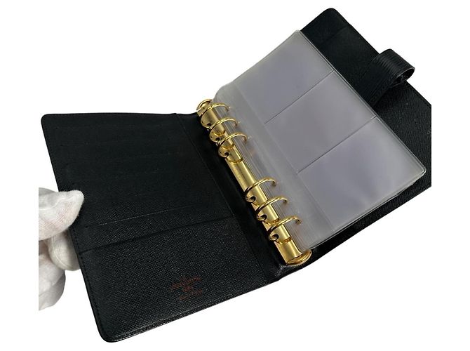 Couverture de planificateur MM en cuir Epi Louis Vuitton Noir - vue 8