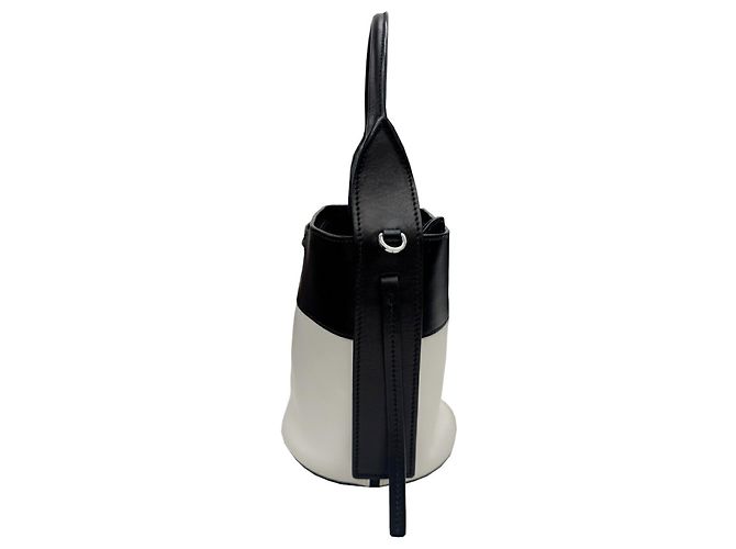 Borsa a Spalla Ouverture 1BE015 di Prada Nero Bianco - vista 4