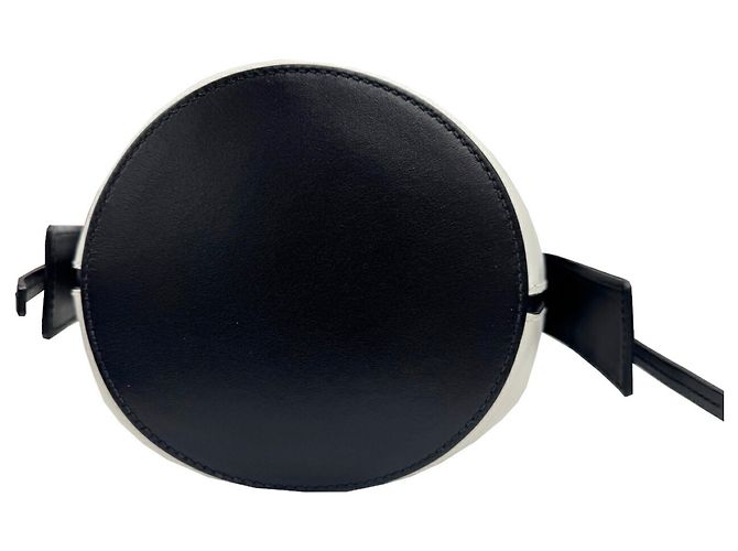 Borsa a Spalla Ouverture 1BE015 di Prada Nero Bianco - vista 5