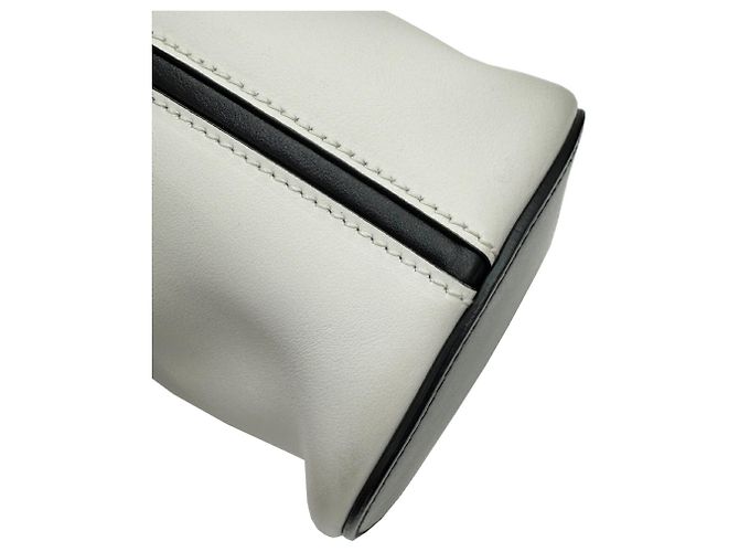 Borsa a Spalla Ouverture 1BE015 di Prada Nero Bianco - vista 7