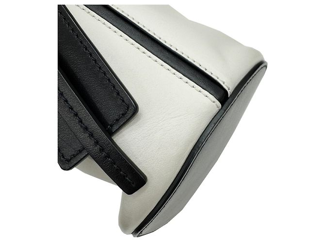 Borsa a Spalla Ouverture 1BE015 di Prada Nero Bianco - vista 9