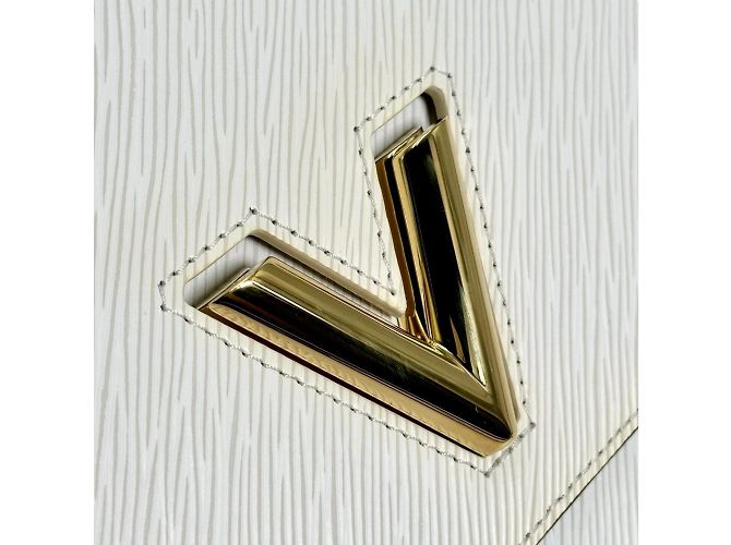 Borsa a Spalla Louis Vuitton Twist MM Bianco - vista 12