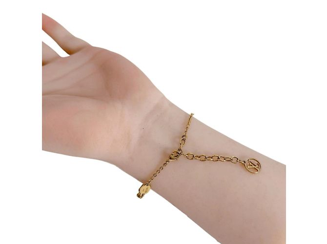 Bracciale in metallo V essenziale Louis Vuitton D'oro - vista 4