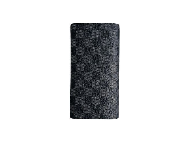 Brazza Louis Vuitton Damier Graphite Bi-fold Wallet Brown Black - view 2
