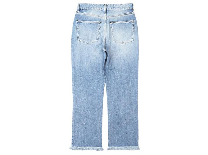 Pantalon en denim en agneau Monogram Louis Vuitton Bleu - vue 5
