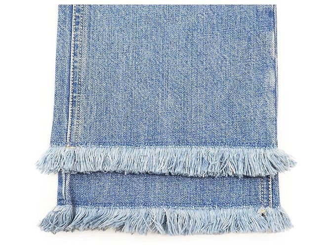 Pantalon en denim en agneau Monogram Louis Vuitton Bleu - vue 8