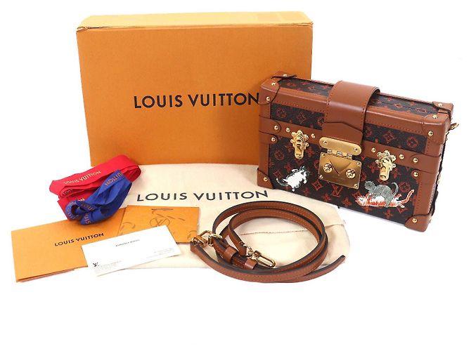 Borsa a spalla Catgram trasformata Petite Malle Louis Vuitton Marrone - vista 2