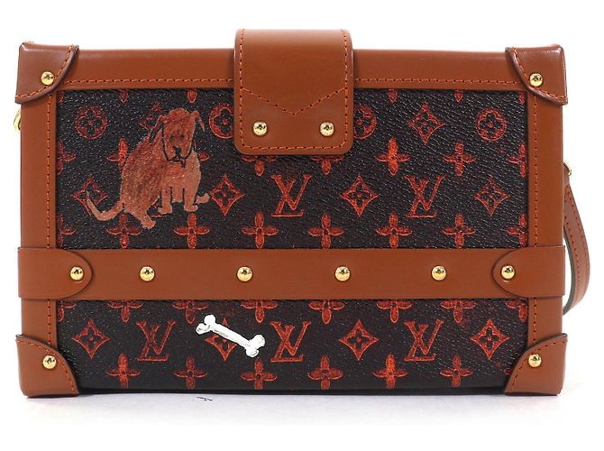 Borsa a spalla Catgram trasformata Petite Malle Louis Vuitton Marrone - vista 3