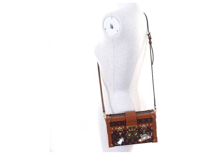 Borsa a spalla Catgram trasformata Petite Malle Louis Vuitton Marrone - vista 9