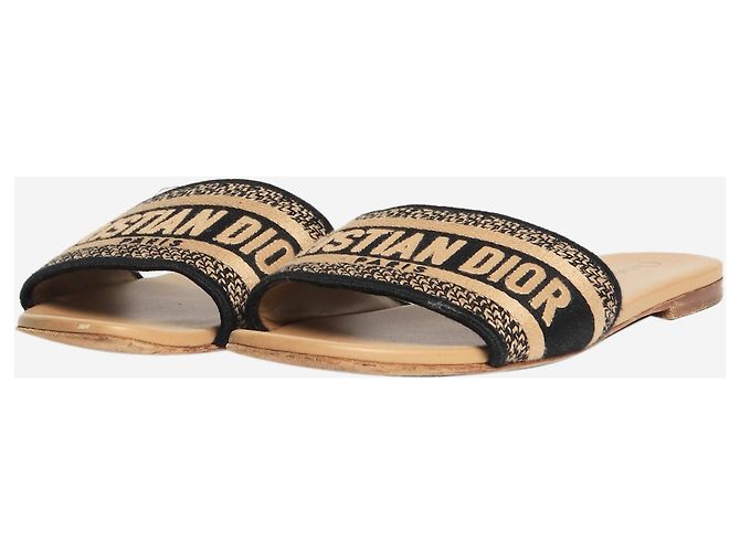 Dior Blaue flache Slides - Größe EU 36.5 (UK 3.5) - Ansicht 2
